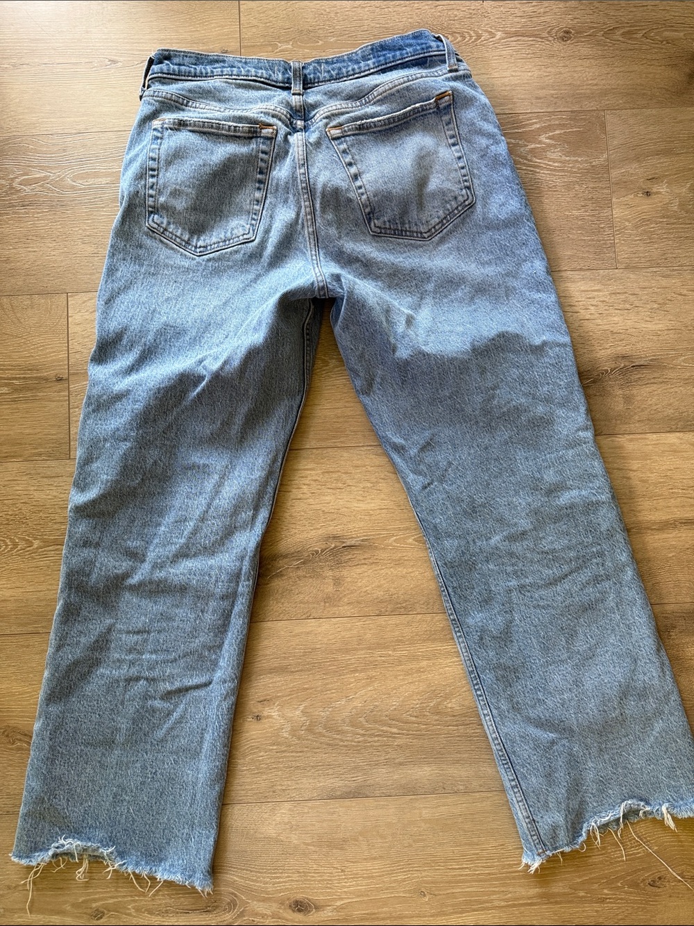 Abercrombie & Fitch Women's Light Blue Straight-Leg Jeans - Size 28 Short - Picture 5 of 7